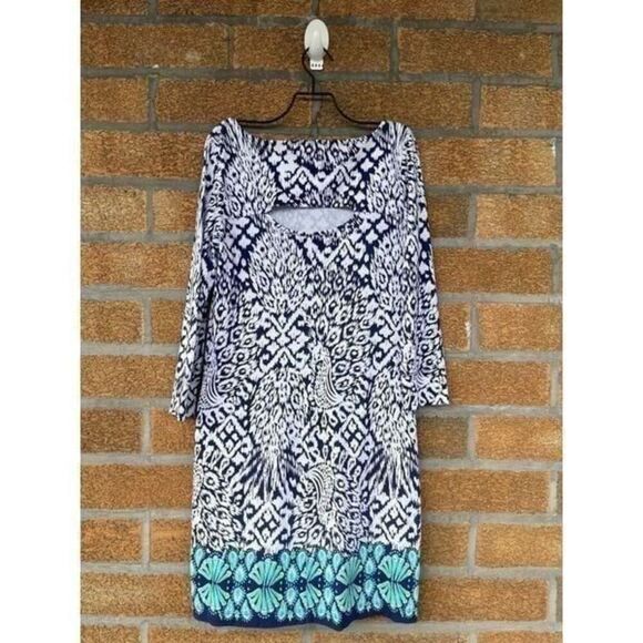 Lilly Pulitzer Women’s Hollee Shift Dress Bright Navy Pineapple Party Small - Picture 5 of 9